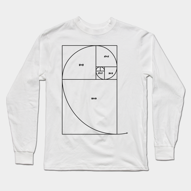 Fibonacci Spiral - Graphic - Long Sleeve T-Shirt | TeePublic